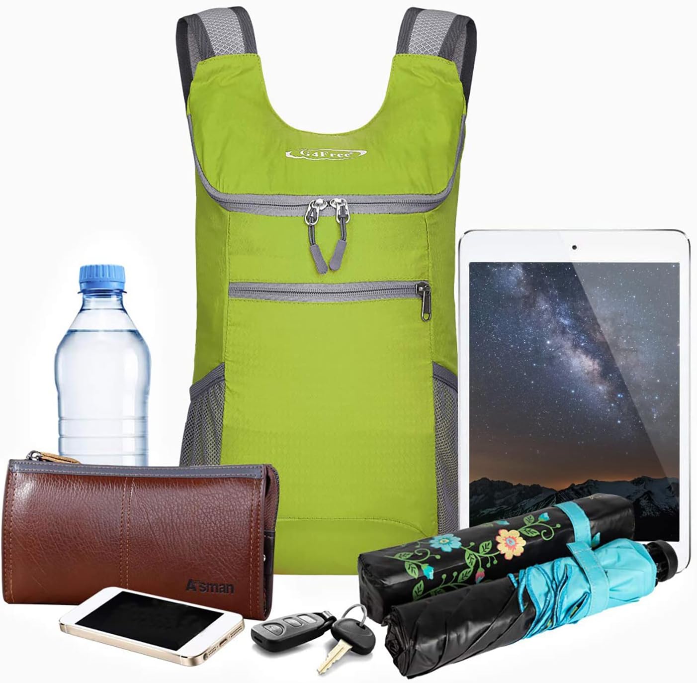 G4Free Lightweight Packable Hiking Backpack for Men Women Small Hiking Daypacks Foldable Shoulder Pack Casual Outdoor Bag 11L