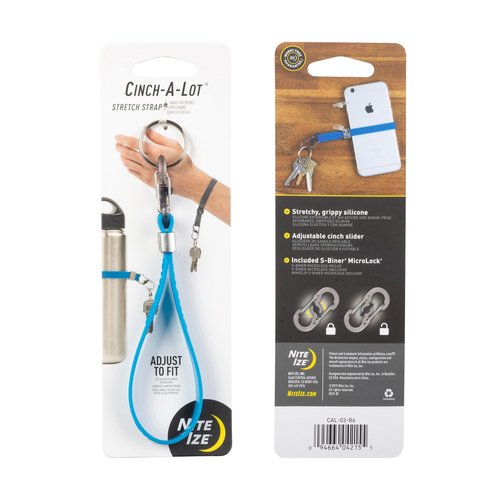 Nite Ize Cinch-A-Lot Stretch Strap - Blue - 3 Count (3 Pack)