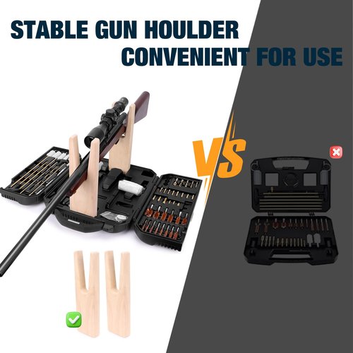 Universal Gun Cleaning Kit for All Caliber Compatible with Pistol Rifle Handgun Shotgun Hunting with Brass Rods and Cleaning Stand