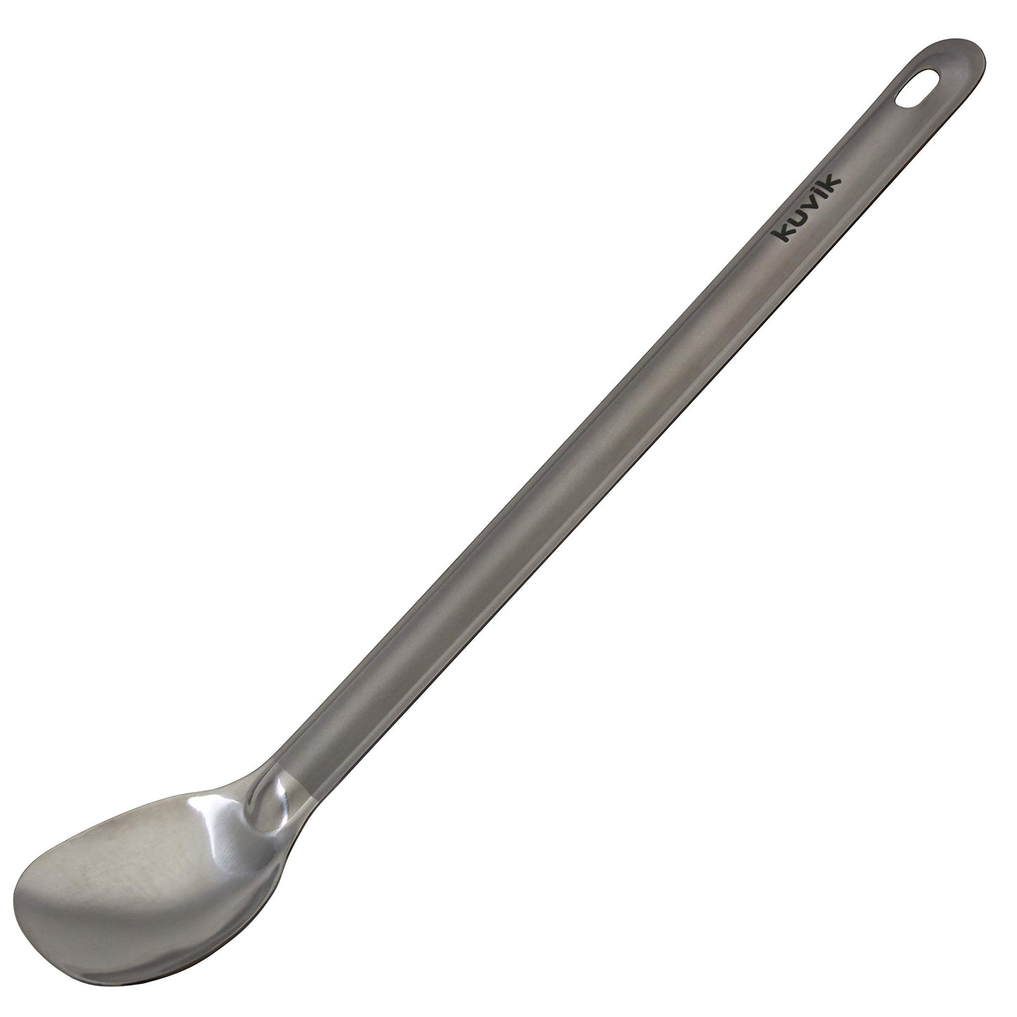 Kuvik Titanium Long Handle Spoon & 750ml (25.4 oz) Titanium Pot Bundle