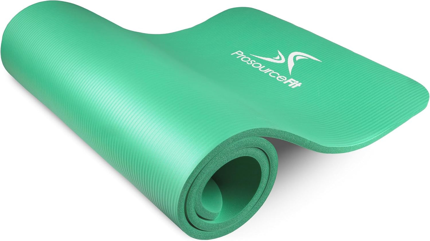 Extra Thick ½” Yoga & Pilates Mat - 71” High Density Foam with Carrying Strap