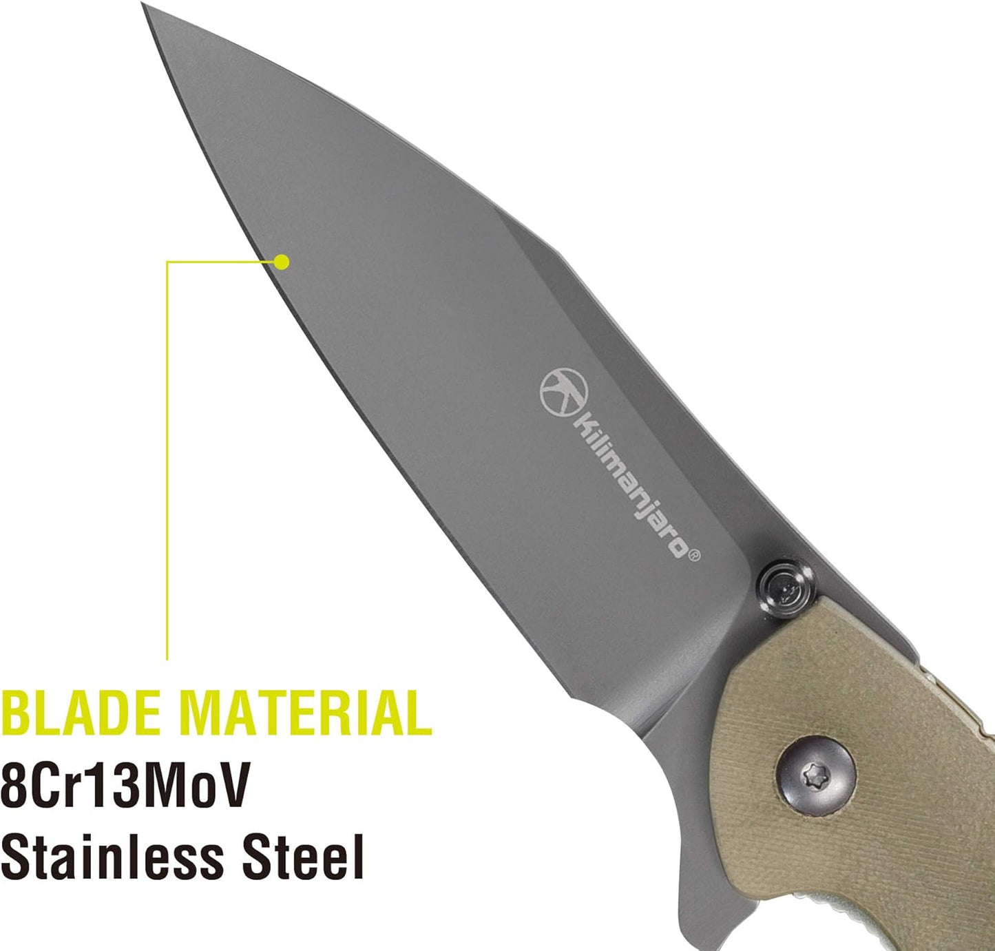 Kilimanjaro 910028 KJ910028 Fixed Blade,Hunting Knife,Outdoor,campingkitchen, One Size, Brown