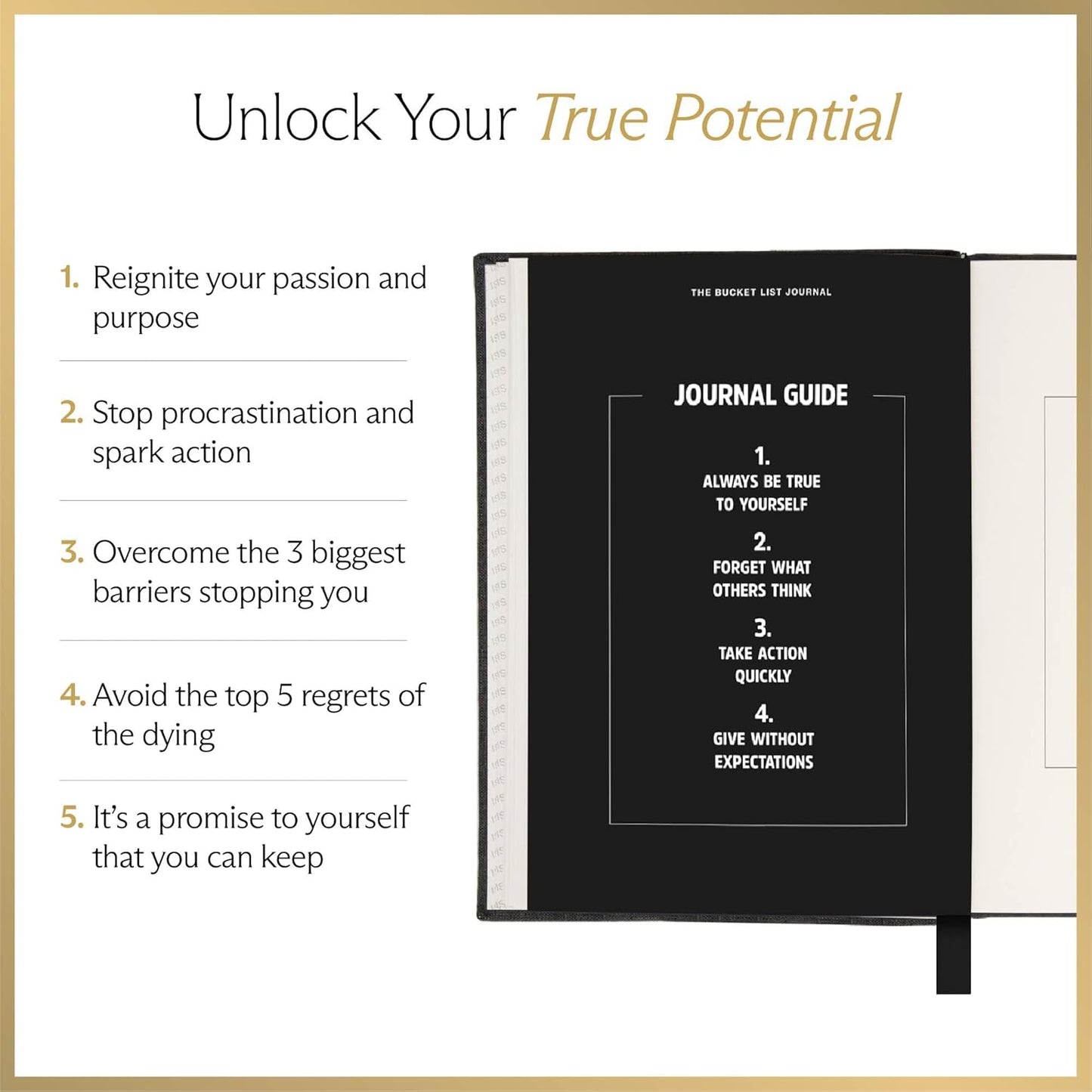 The Bucket List Journal Ben Nemtin Science-Backed Guided Journal for Goals & Happiness, 1 Pack