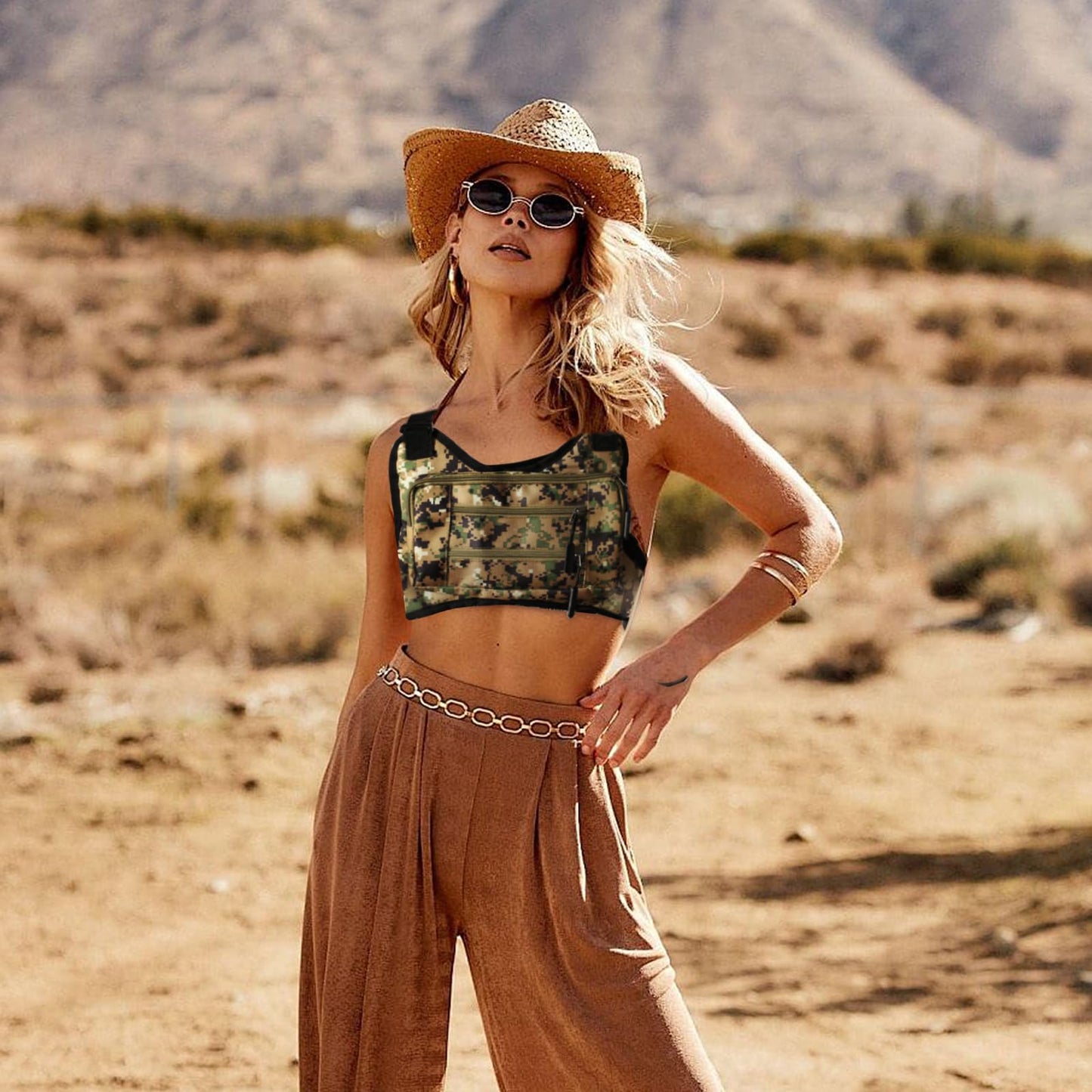 AfitLulu Outdoor Chest Bag for Men, Breathable Tactical Vest with Adjustable Shoulder Straps, Sports Running Vest for Men (Black)