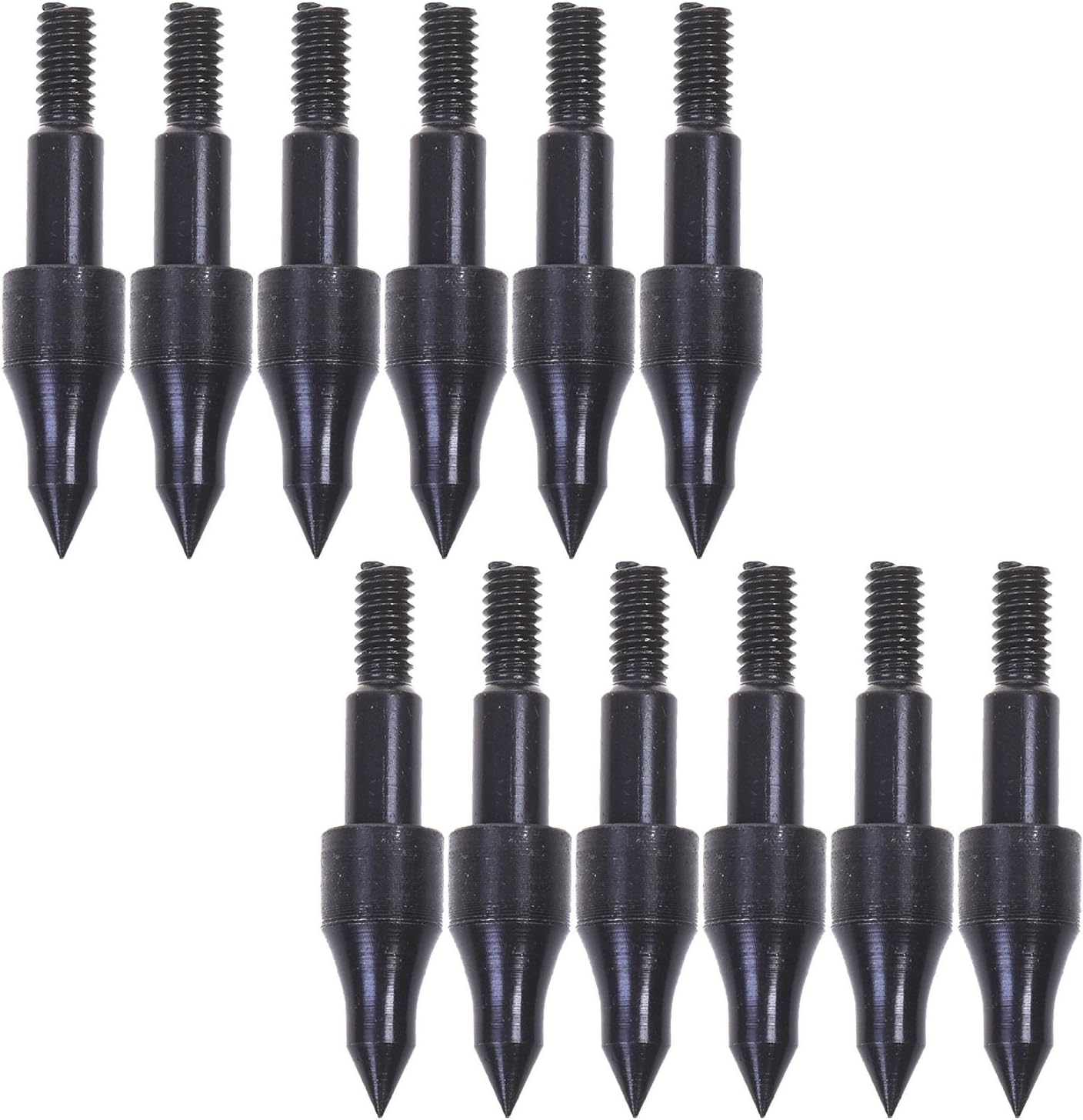 12pcs Archery Arrow Tips 75/100/125/150 Grain Field Points 5/16 inch Screw in Bullet Points Arrowheads Broadheads for Crossbow Recurve Bow Compound Bow Hunting Bow and Arrow Target Shooting Practice