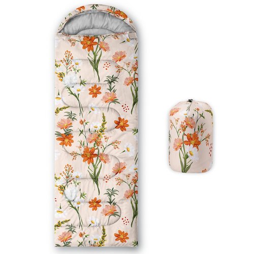 Sleeping Bags for Adults and Kids Backpacking Camping Sleeping Bags for Girls and Boys Lightweight Waterproof Cold/Warm Sleeping Bag for Season Camping Essentials Outdoor Travel with Compression Bags