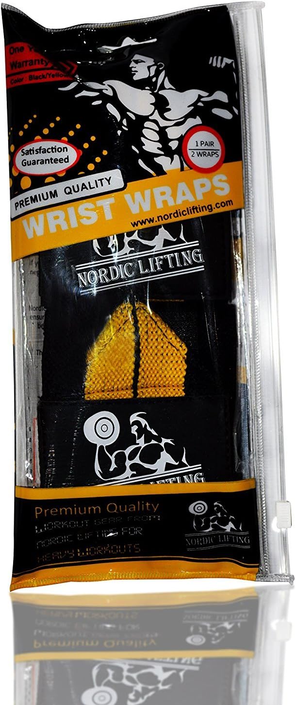 Wrist Wraps (1 Pair/2 Wraps) for Weightlifting/Cross Training/Powerlifting/Bodybuilding - for Women & Men - Premium Quality Equipment for The Absolutely Best Hand Strength & Support - 1 Year Warranty