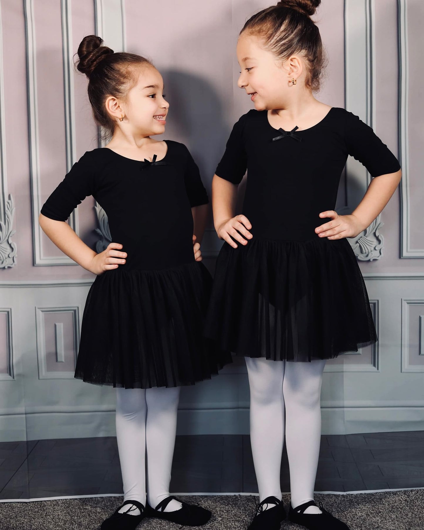 Stelle Girls' Ultra Soft Pro Dance Tight/Ballet Footed Tight(Toddler/Little Kid/Big Kid),BP+WT+BK,M