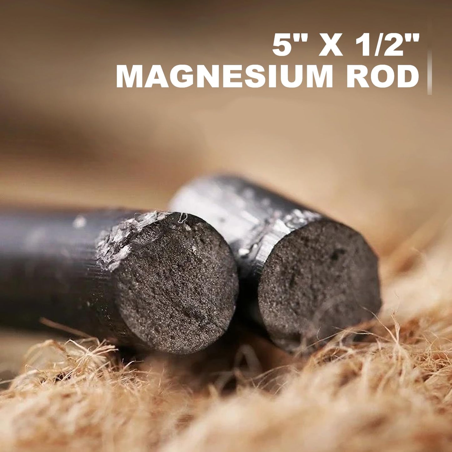 EXBUEVUE Fire Starter, 5'' Ferro Rod Outdoor Survival Tools Flint and Steel and Stricker for Bushcraft, Camping, Hiking Kits