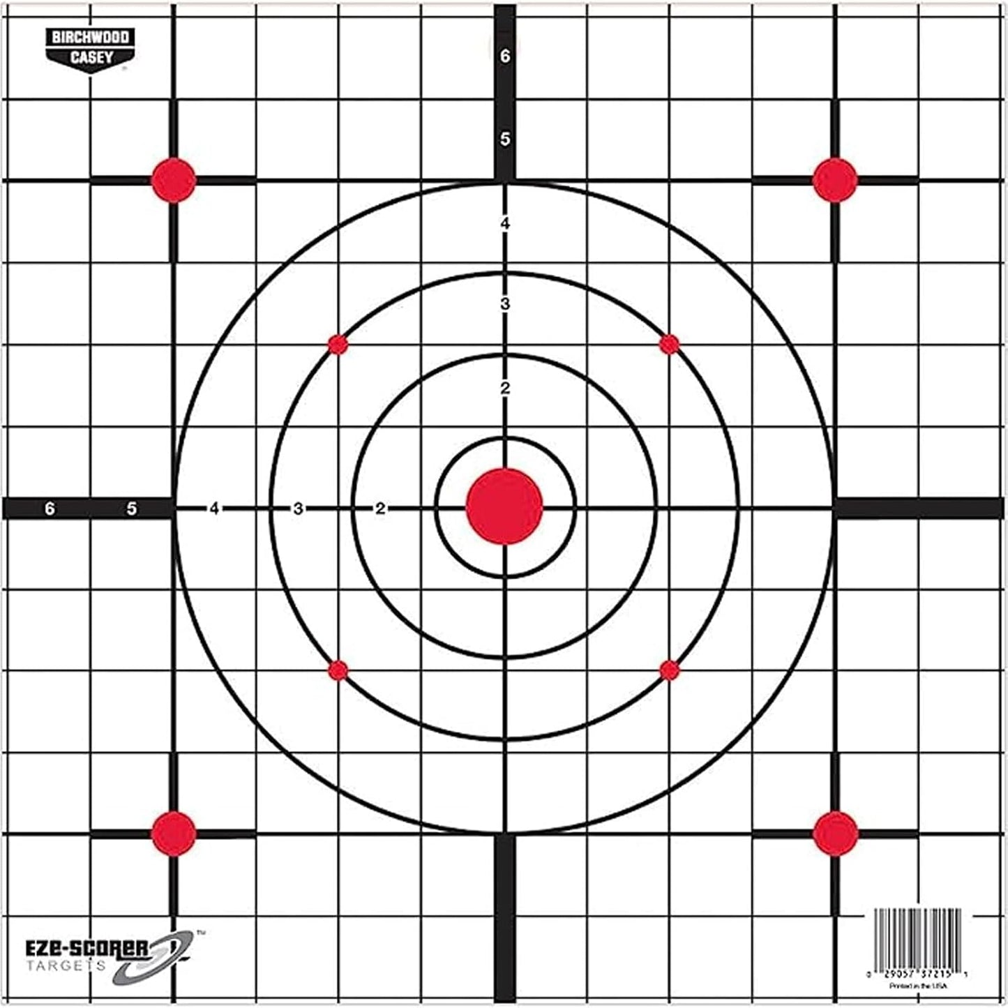Birchwood Casey 12" Eze-Scorer Sight-in Practice Shoot-Up Brilliant White Paper Targets for Indoor and Outdoor Use