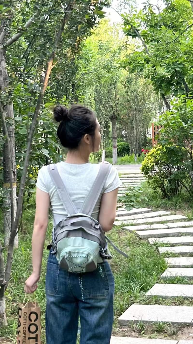 JENAGREEN Waterproof Sling Backpack Crossbody Sling Bag for Women Men, Multipurpose Travel Hiking Adjustable Chest Bag Casual Daypack with Anti-theft Pocket