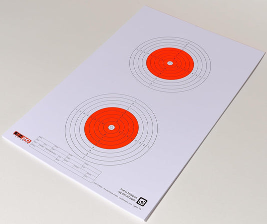 EZ2C Targets Made in USA Style 16 Scoring 50 Meter Air Gun Shooting Target Paper Rifle 11"x17" (25 Count)