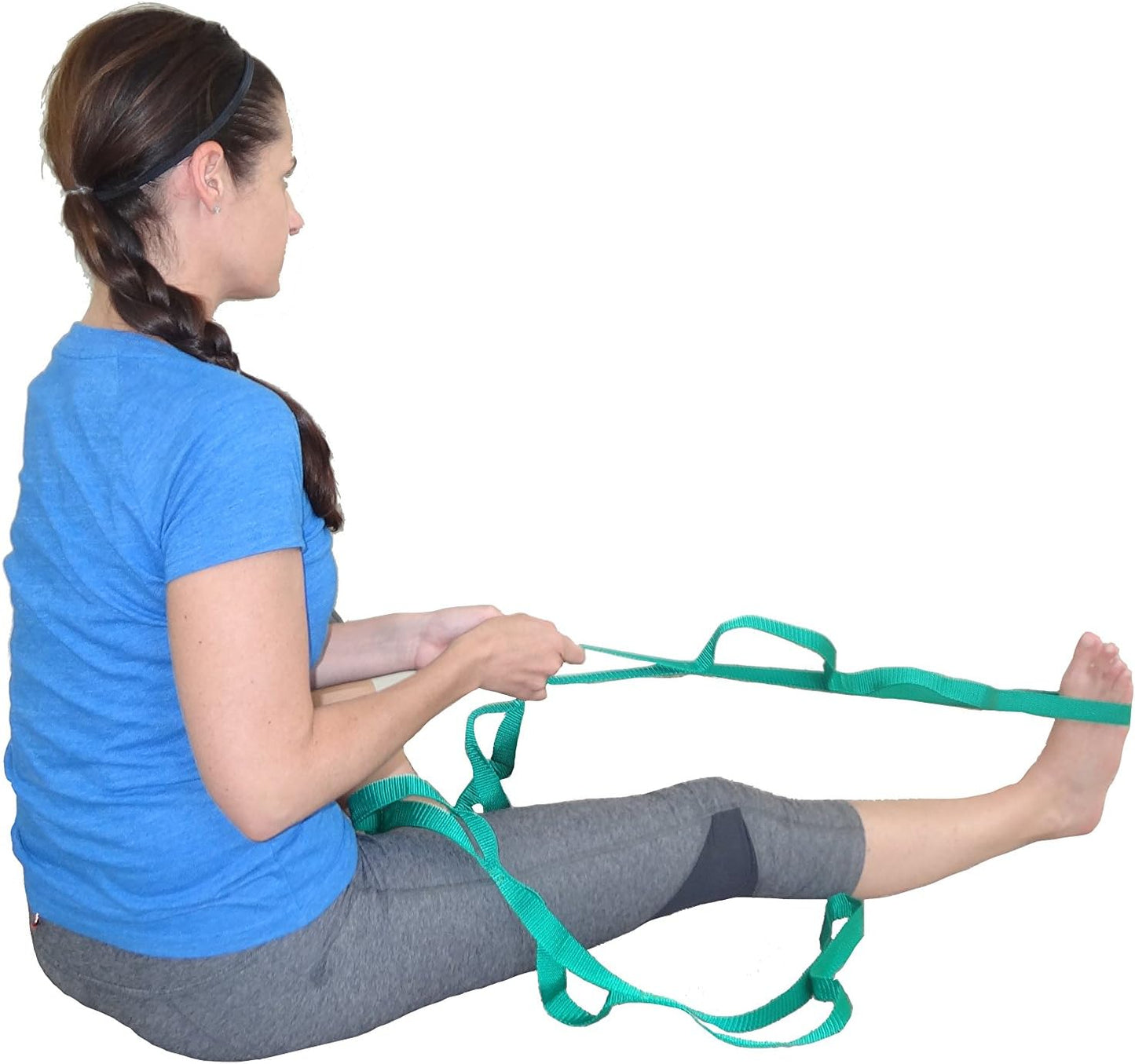 Physical Therapy Stretch Strap by Morning Sky - 10-Loop 73-inch Rehab Strap with Instructional Guide for Rehab, Stretching, Yoga.