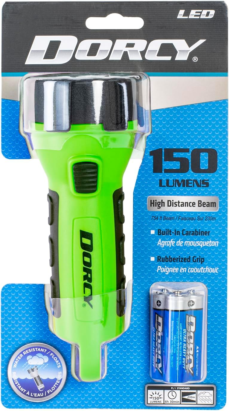 Dorcy 55 Lumen Floating Water Resistant LED Flashlight with Carabineer Clip, Pink ( 41-2509)