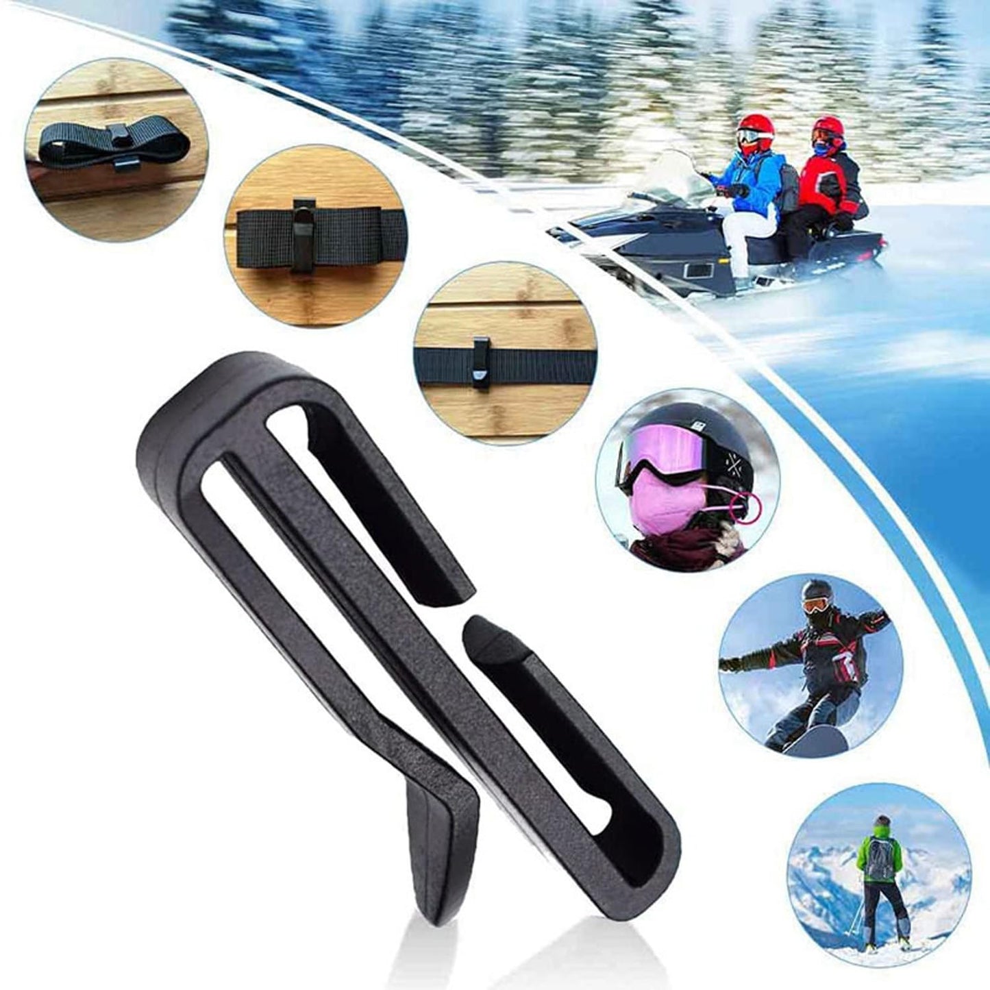 ArrErr 30 Pack Webbing Ending Clip Plastic 1 Inch Excess Length Straps End Keeper Quick Slip Buckle Fastener for Diaper Bag Molle Webbing Tactical Rucksack Backpack Belt Pouch Climbing Sticks