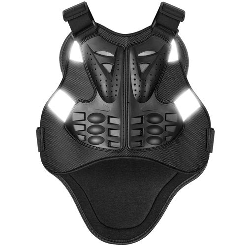PELLOR Chest Protector Motorcycle, Dirt Bike Chest Protector Motocross Body Armor Vest, Motorcycle Gear for Men Off-Road Racing Body Armor Reflective Vest