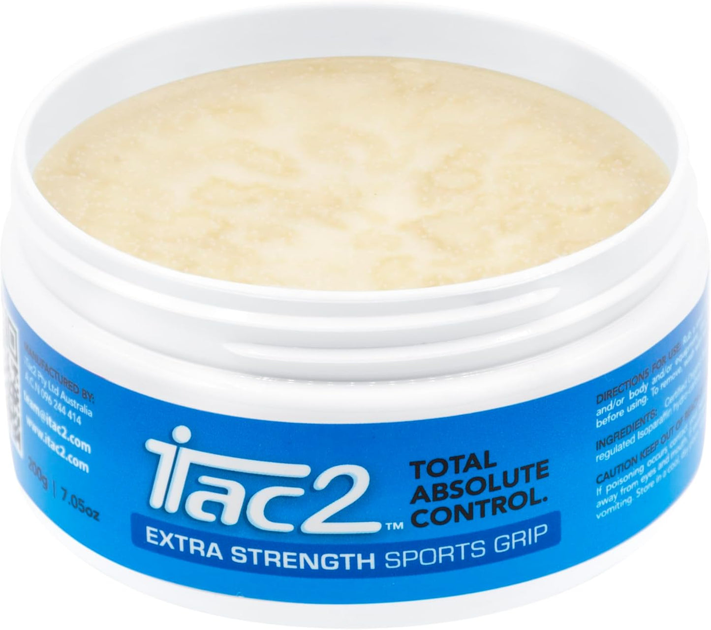 iTac2® Extra Strength Sports Grip (200g / 7.05oz) – Long-Lasting Beeswax Grip Aid for Rugby, Netball, Bowls, Diving & Fitness – Natural, Waterproof, Anti-Slip Formula for Dry Hands & Equipment