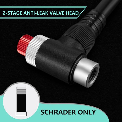 BUCKLOS Bike Shock Pump High Pressure Suspension Fork Pumps Rear Shocks Bicycle Tire Pump 300 Psi Max for Mountain, Road Bikes and Motorcycle Air Front Fork with Gauge No-Loss Schrader Valve Bike Tool