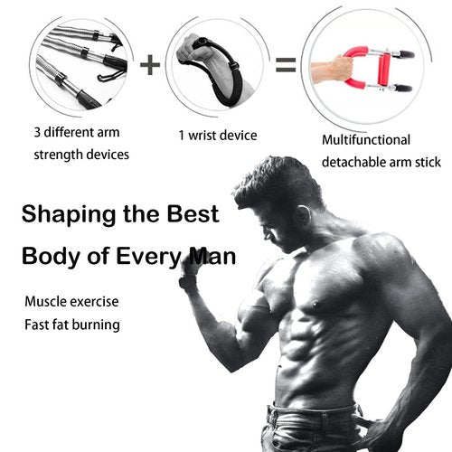 Chest Workout Equipment, Twister Arm Exerciser is Suitable for Training Various Muscles Including The Biceps, Triceps, Forearms, and Shoulders.