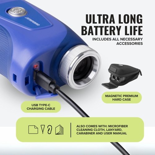 Stripebird - Pro Tour Golf Rangefinder with Slope (Blue) - Range Finder Golf with Ultra-Strength Magnet - Laser Rangefinder w/Slope Technology & Flag Pole Lock Vibration - Golf Range Finder