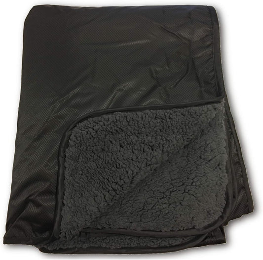 "Elemental Stadium Sherpa Blanket, Waterproof, Windproof, Picnic, Wheelchair, Camping, Concerts, Bag with Shoulder Strap and Carrying Handle, 56" x 80"