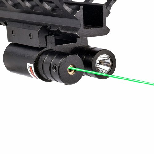 WIPBOTEN Mini Rifle Combo Red Green Laser Sight Pistol 500 Lumen Flashlight Gun Beam Handgun Weaponlight for 20mm Picatinny Rail Mount Airsoft