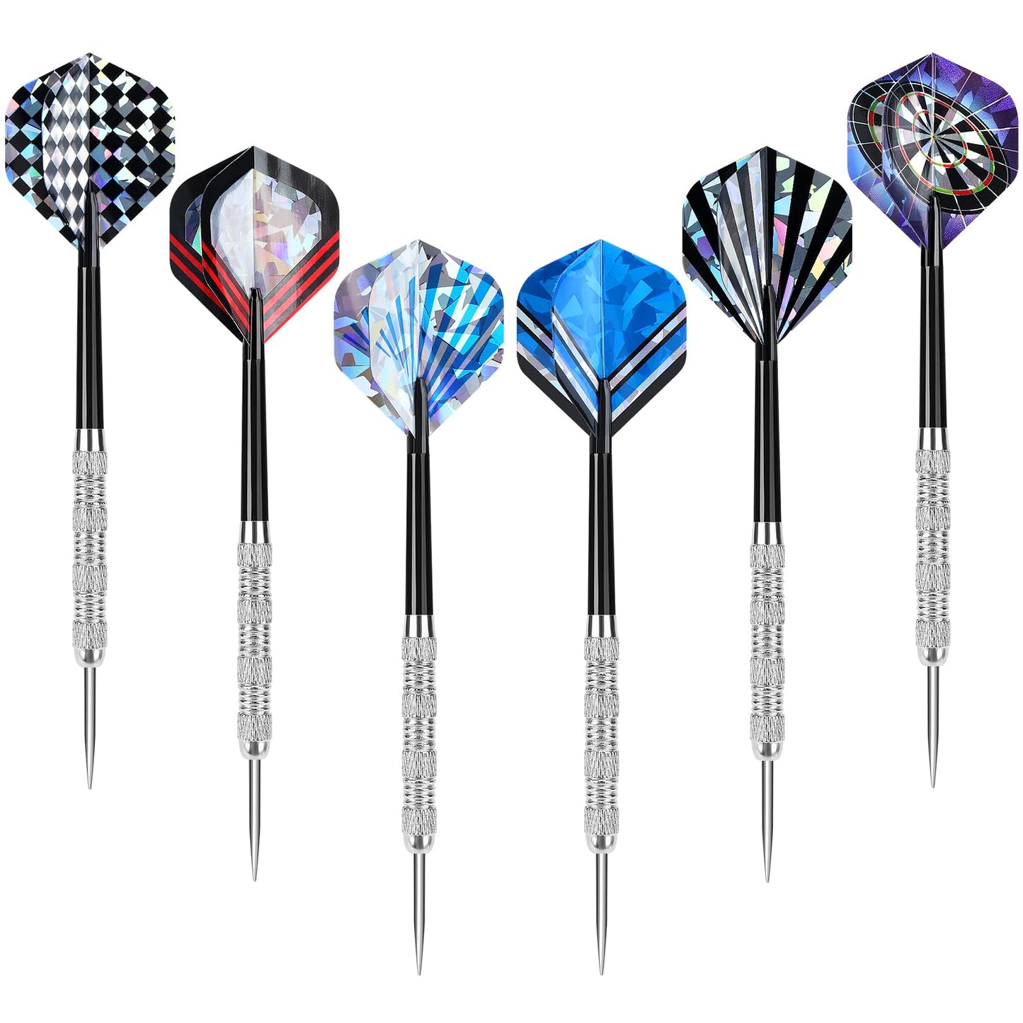 Accmor Metal Tip Darts, Steel Tip Darts, 14 Grams Professional Metal Darts, Darts Metal Tip Set, Metal Darts for Dartboard, 18 pcs ﻿