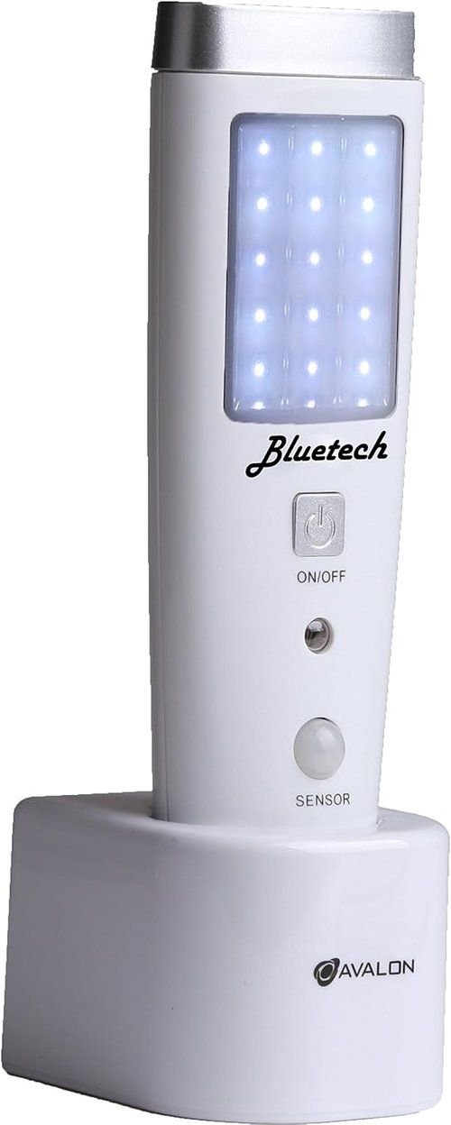 BLUETECH Avalon LED Flashlight Night Light for Emergency Preparedness, Portable Unit with Motion Detection,Power Failure Light, ETL Approved Blackout Light- 3 Pack, White
