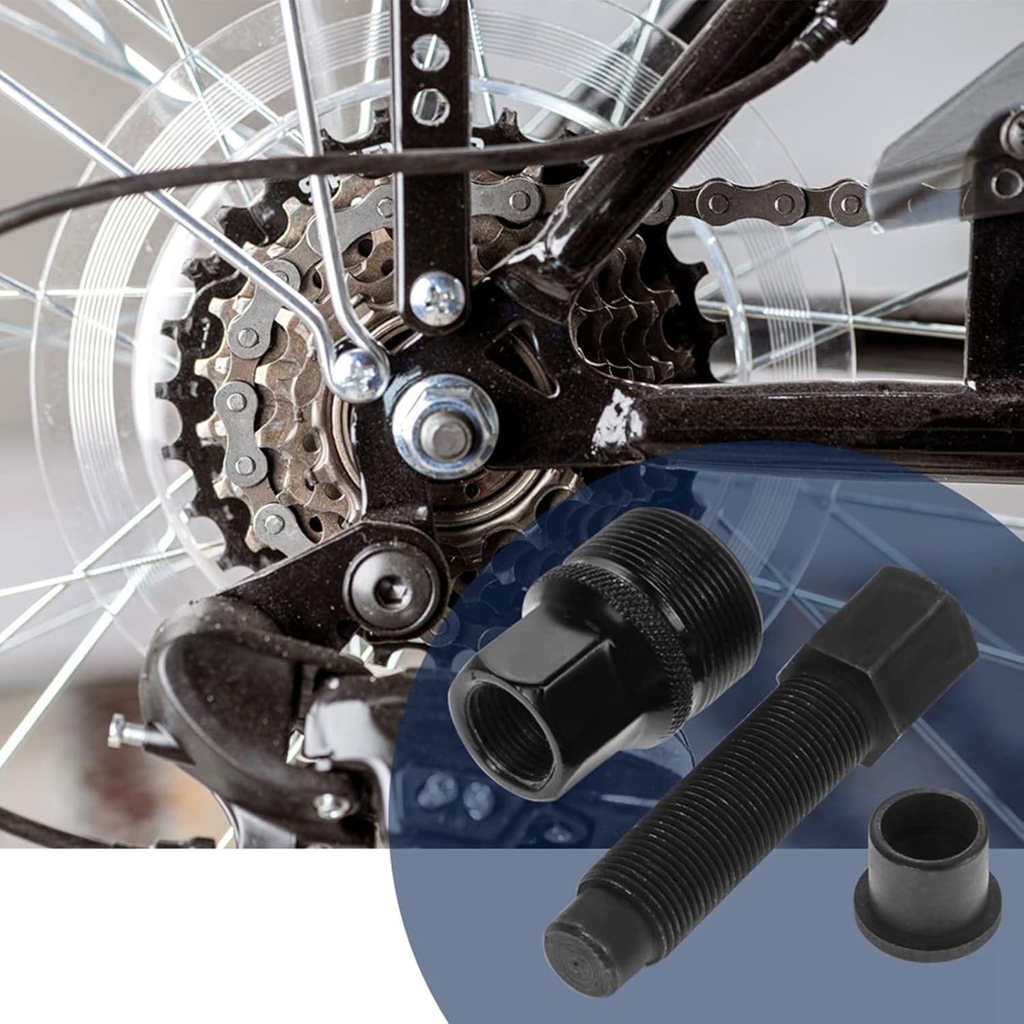 Alomejor Crank Puller Cycling Bracket Freewheel Removal Tool Crankset Crank Arm Puller Maintenance Remover Kits