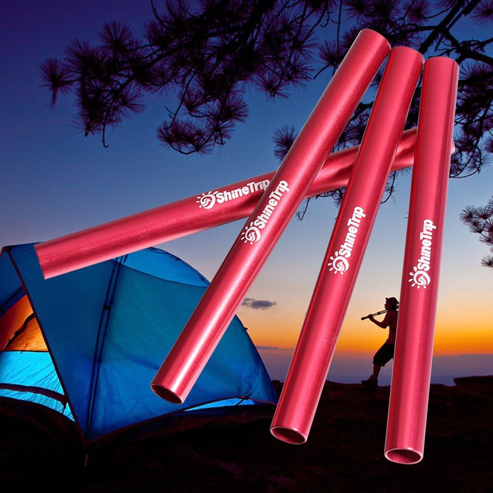 4Pcs Tent Repair Poles, Aluminium Alloy Tent Pole Replacement Tube Kit for Diameter 7.9-8.5mm Tent Poles Replacement Tent Pole Repair Kit