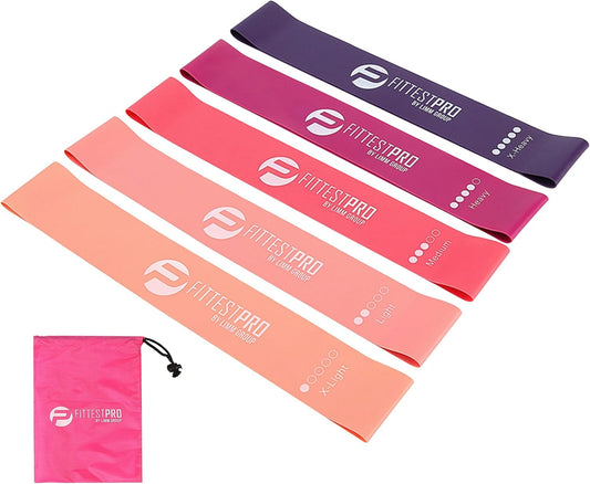 Fittest Pro Resistance Bands for Legs & Butt - Fabric Loop Bands for Yoga, Pilates & Home Workouts