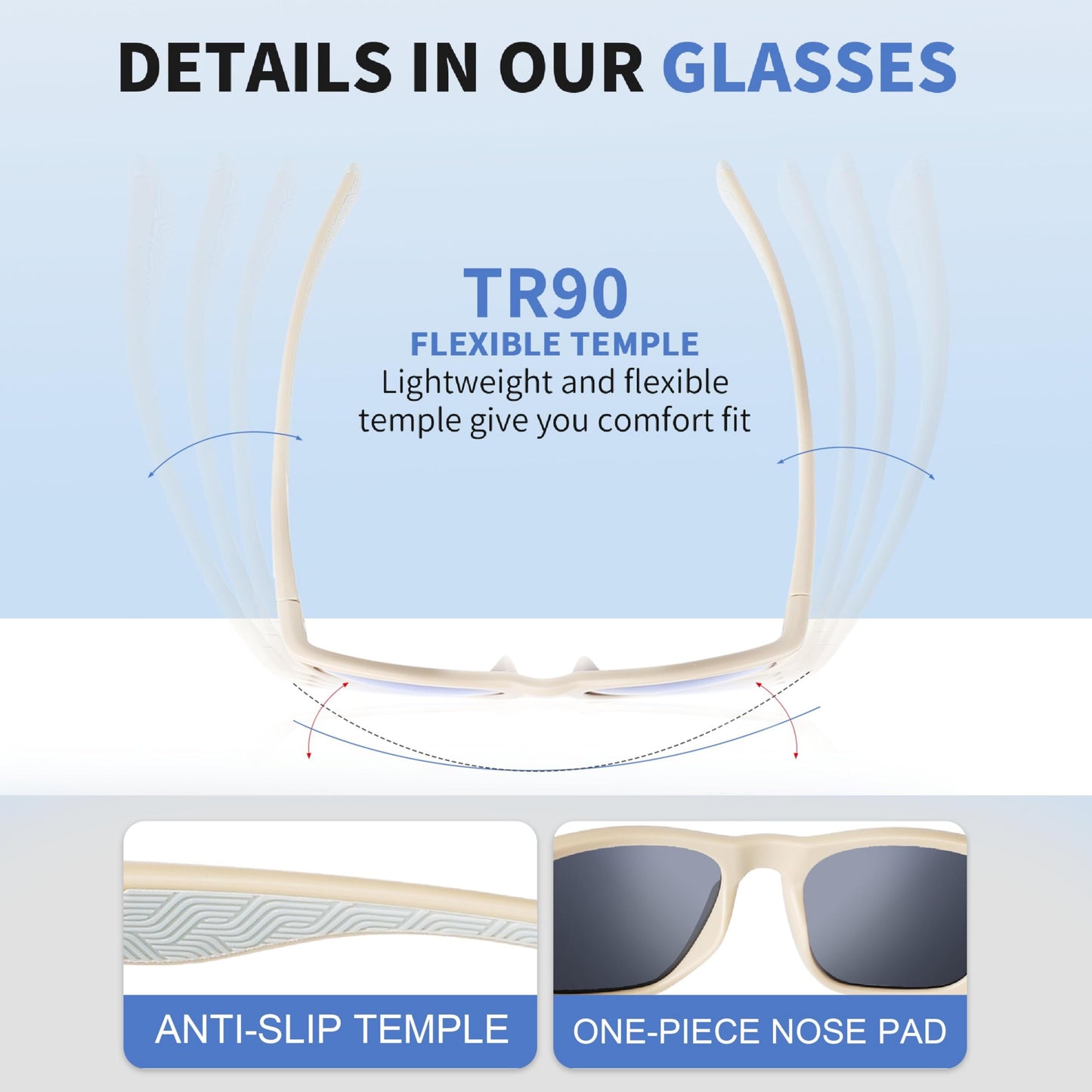 G.O.A.T EYEWEAR Polarized Sunglasses for Men and Women, UV400 Protection, Anti-Fog Lightweight Frame, Comfortable Fit for Driving, Fishing, Running, Outdoor Sports – Blue