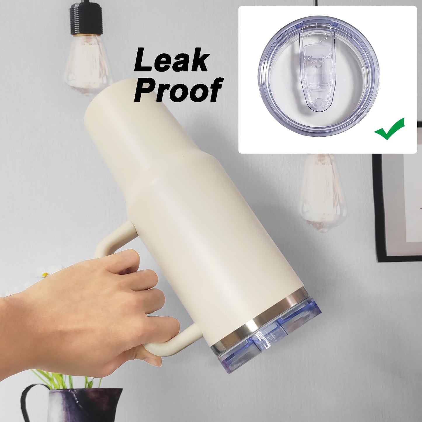 40 oz Tumbler Lid Replacement Compatible with Stanley Tumbler Replacement Lids Fit for Stanley Travel Tumbler 2Pcs