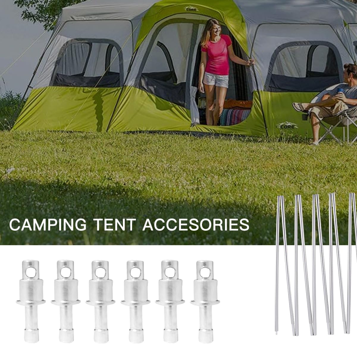 Aluminum Tent Poles Male End Tips Replacement Accessories Spare End Plugs