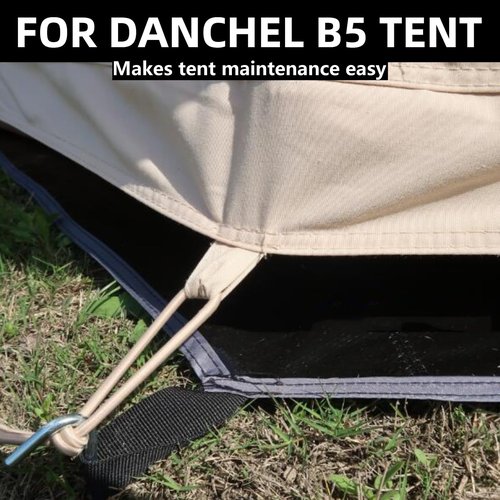 DANCHEL OUTDOOR 4 Season Canvas Bell Tent with Waterproof Rain Fly Footprint Tarp for 8 Person Yurts All Year Living,6m/20ft