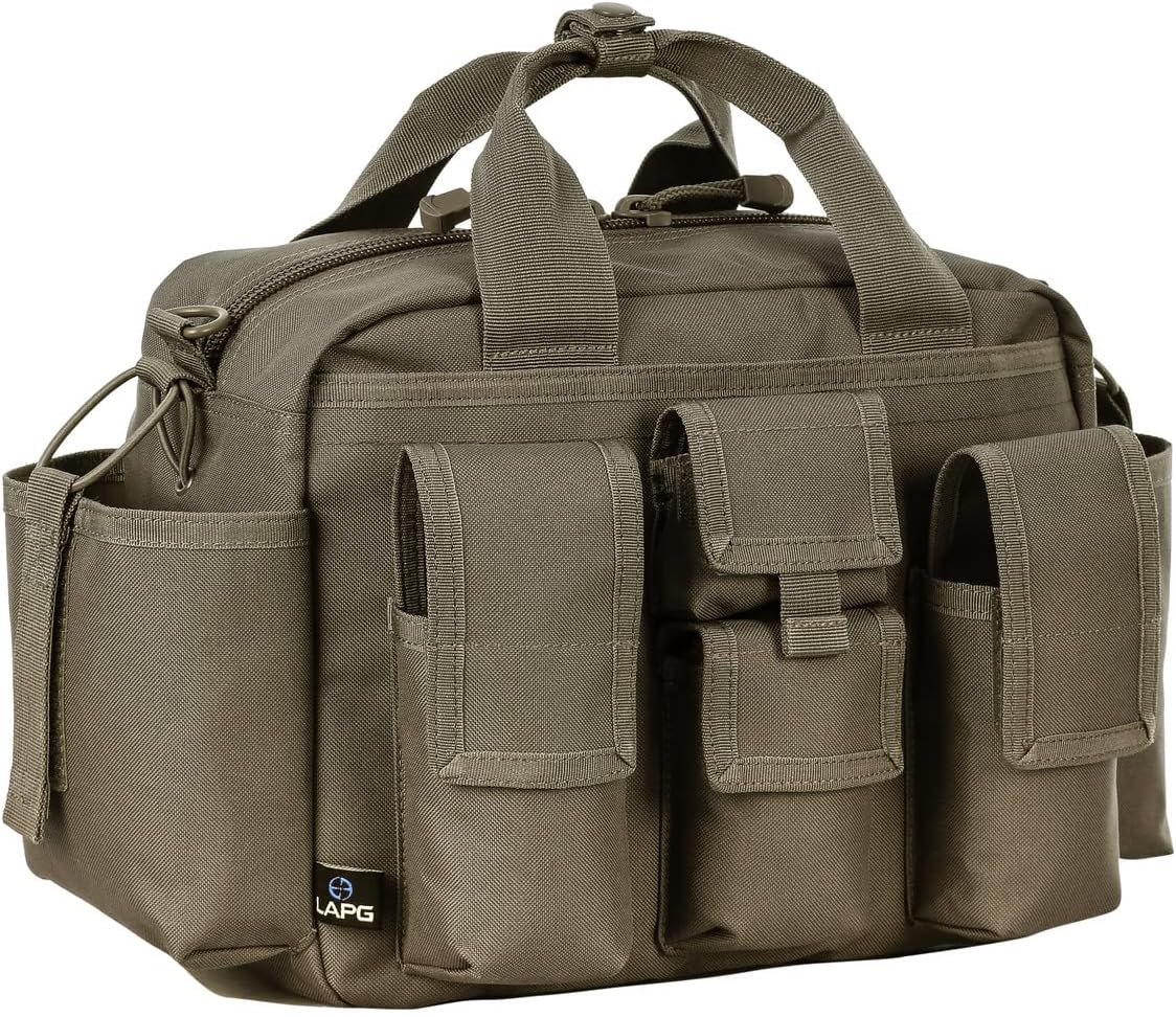 LAPG Tactical Bail Out Gear, Survival Bug Out, Hunting & Hiking, Range Bag with Shoulder Strap & Carry Handle