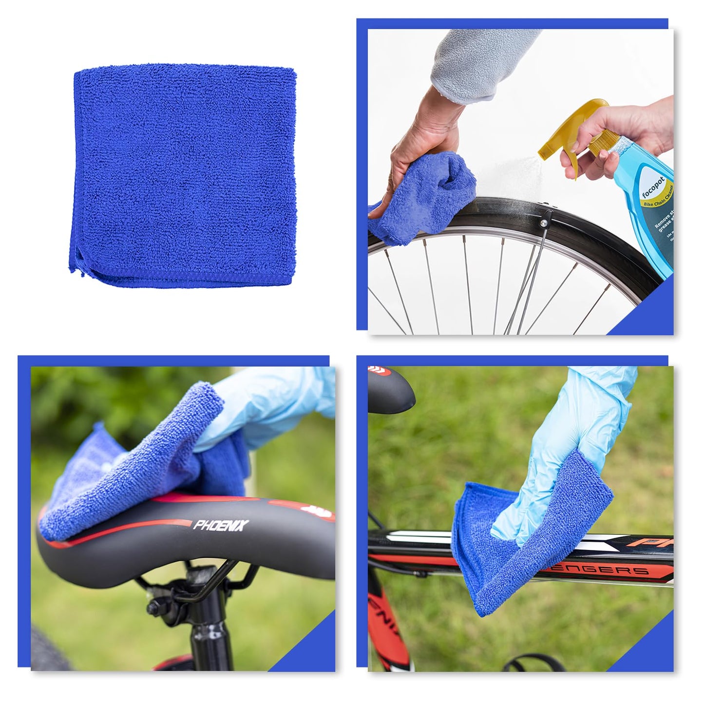 focopot Bike Chain Cleaner Kit Including Chain Oil Lubricant,Bike Chain Degreaser,Chain Scrubber and Bicycle Cleaning Brush Tools for Mountain/MT/Road/BMX Bike