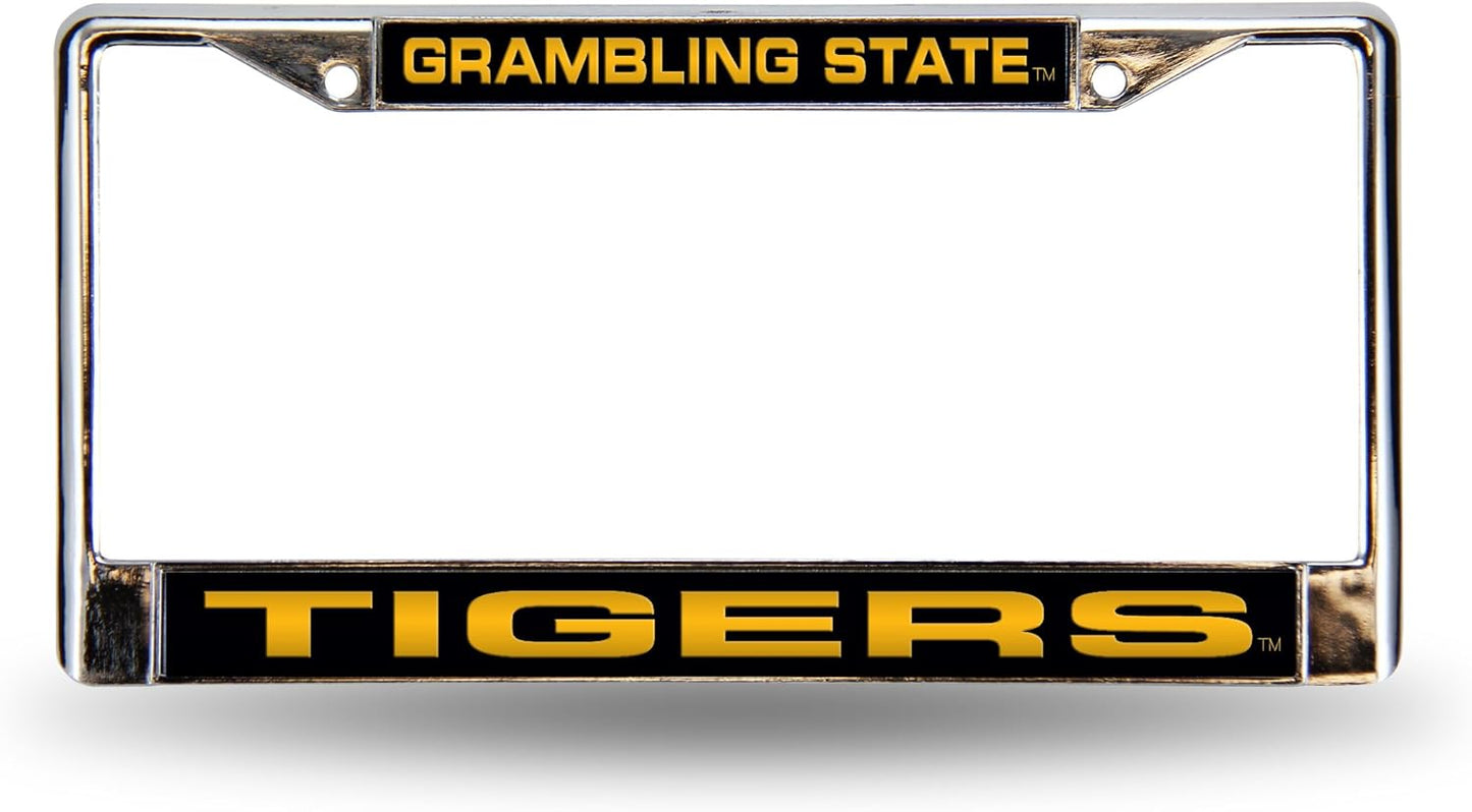 Rico Industries NCAA Unisex-Adult Laser Cut Inlaid Standard Chrome License Plate Frame
