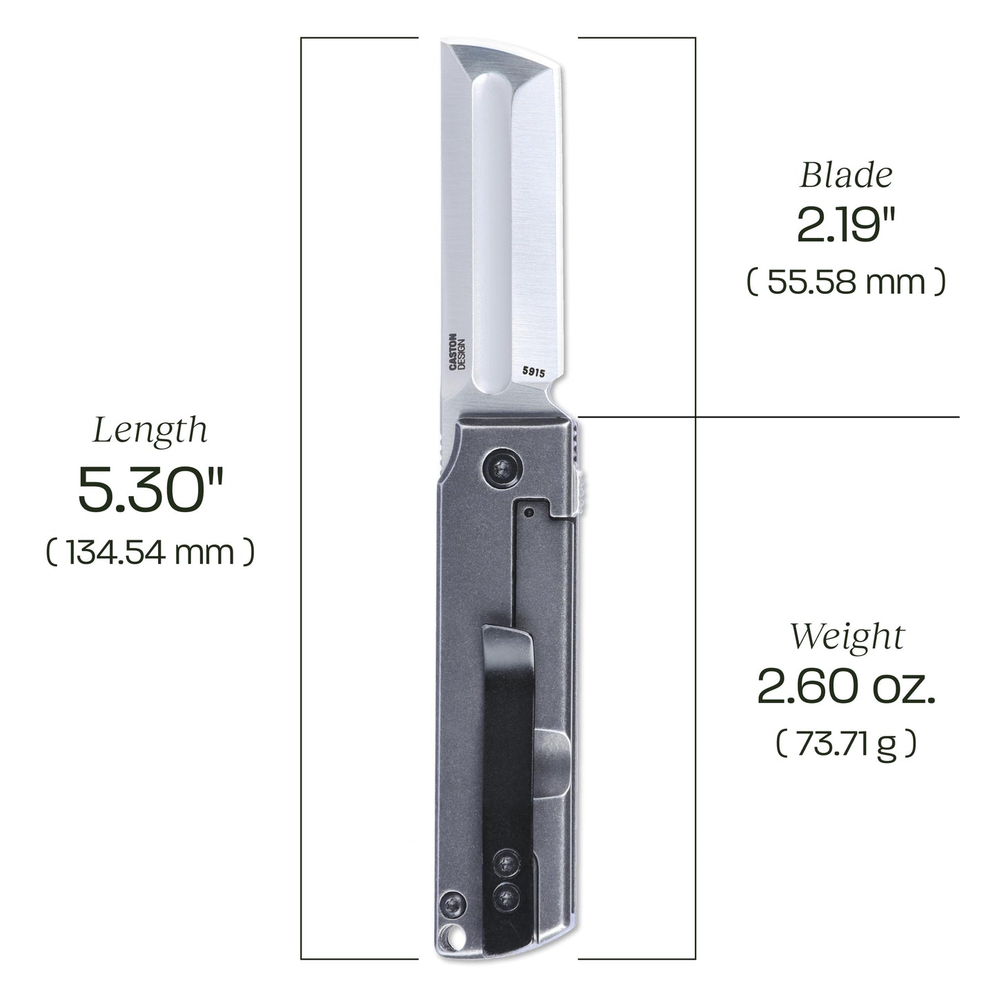 CRKT MinimalX Everyday Carry Folding Knife: Razor Style with 12C27 Steel Blade, Stainless Steel Handle, 5915