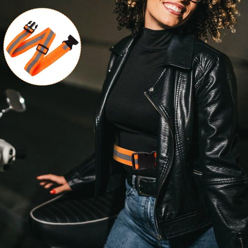 Sosoport Running Belt Waist Belt Reflective Elastic Band Sash Running Safety Gear Light Up ning Lumbar Support for Men Women Orange