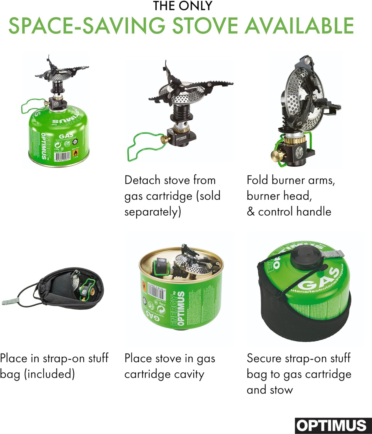 Optimus Crux 8019260 Lightweight Camping Stove - Portable Hiking Cookware