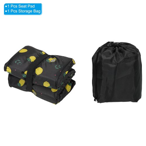 PATIKIL 15.7"x11.6"x0.4" Foldable Hiking Seat Pad, Cushion Sitting Pads Foam Mat Ultralight Waterproof for Outdoor Camping Picnic Stadium, Yellow Black