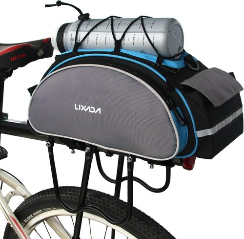Lixada Bicycle Rack Bag 13L Waterproof Cycling Bike Rear Seat Cargo Bag MTB Road Bike Rack Carrier Trunk Bag Pannier Handbag