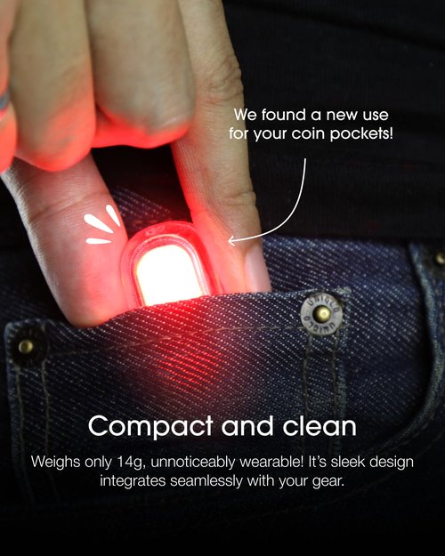 Lumos Firefly Mini Clip & Go Set, Running Lights, LED Rechargeable Safety Lights, Custom Brightness & Flash Pattern, Reflective Gear for Running, Jogging, Hiking, Camping
