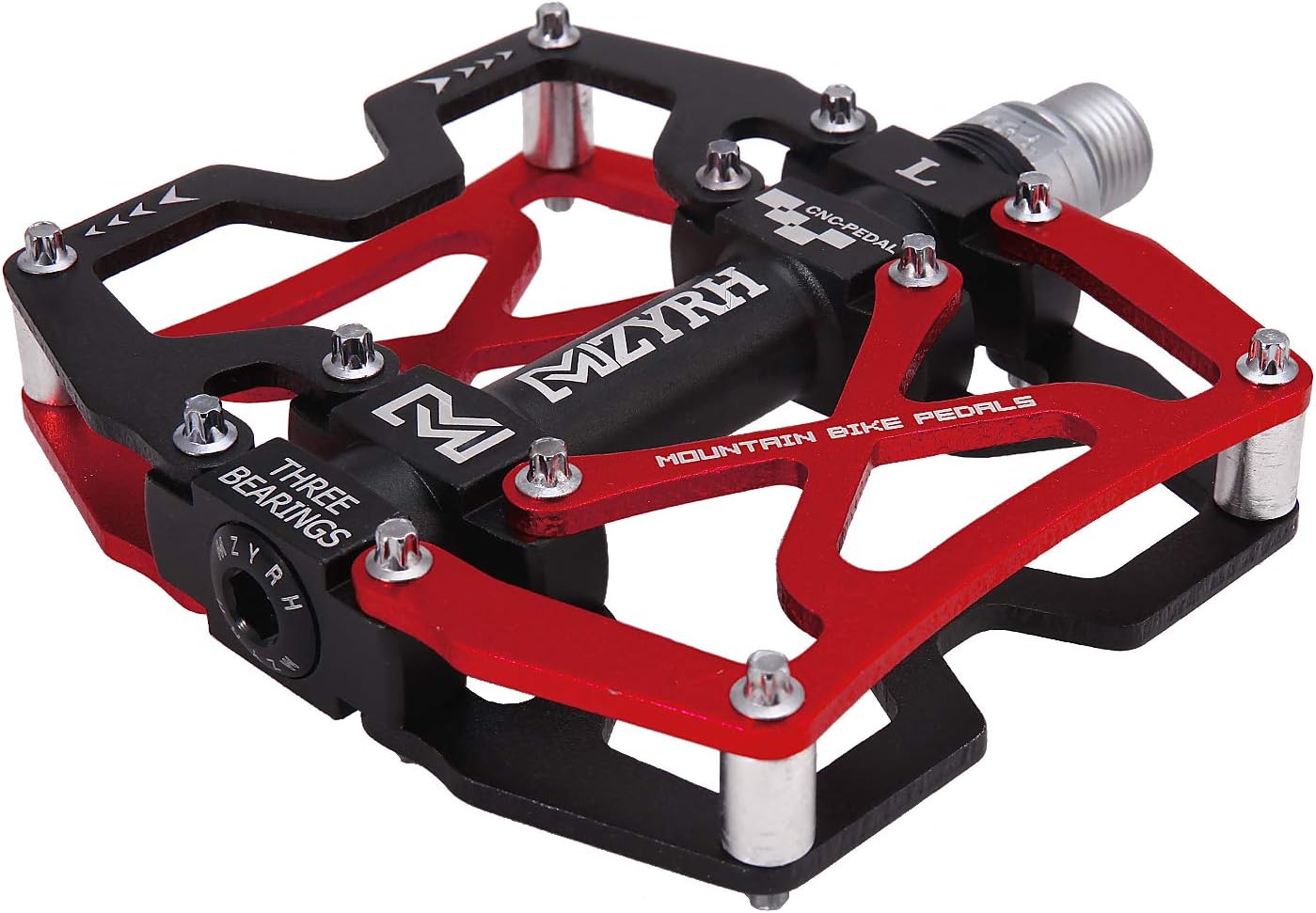 Mountain Bike Pedals, Ultra Strong Colorful CNC Machined 9/16" Cycling Sealed 3 Bearing Pedals