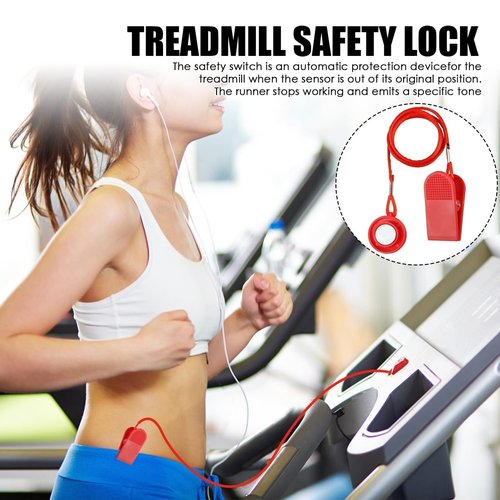 hoeslaw Treadmill Magnet Safety Key, 16mm Magnetic Lock Emergency Stop Replacement Key, Durable Sturdy Treadmill Universal Accessories Compatible with Most Brands, Easy Carry No Damage to Clothing