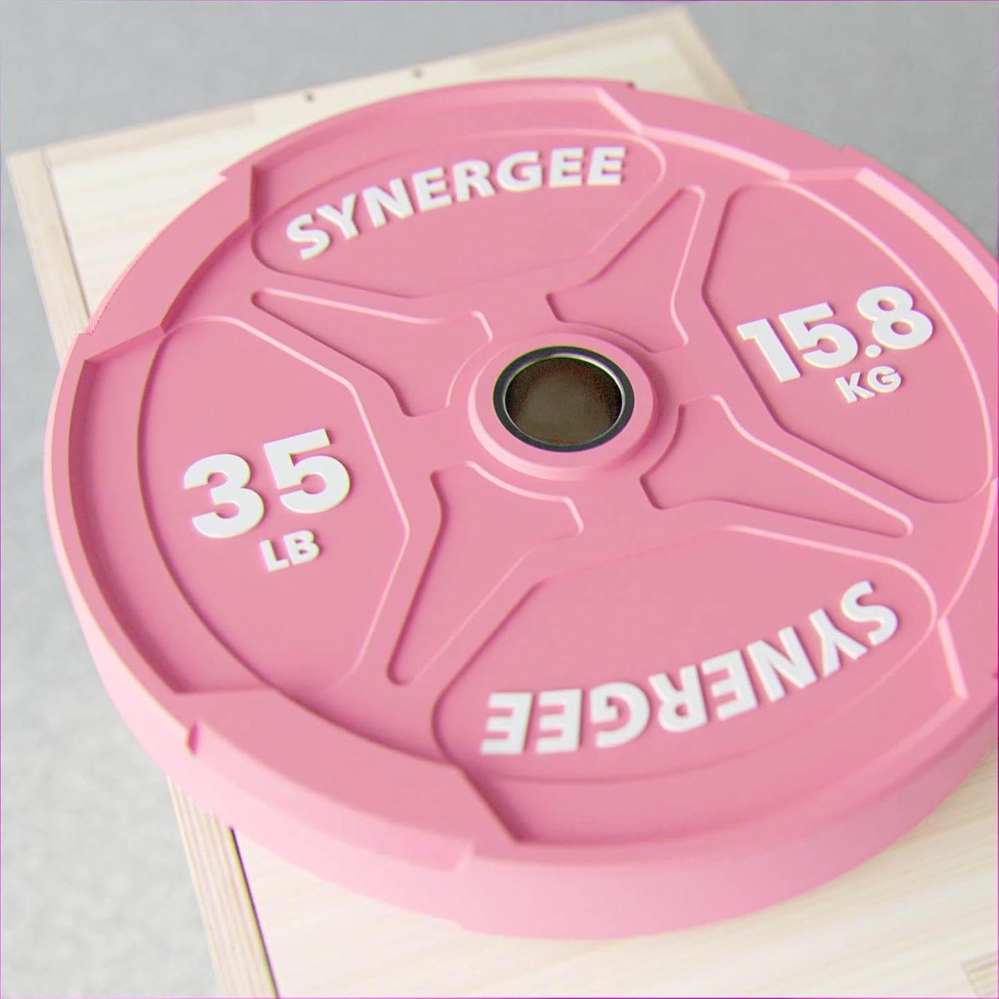 Synergee Bumper Plates – Durable Olympic Weight Plates, Low-Bounce Rubber for Strength Training, Powerlifting, and Functional Workouts.