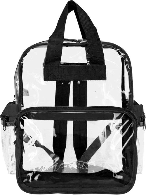 DALIX Clear Backpack with Smooth Plastic Completely Transparent