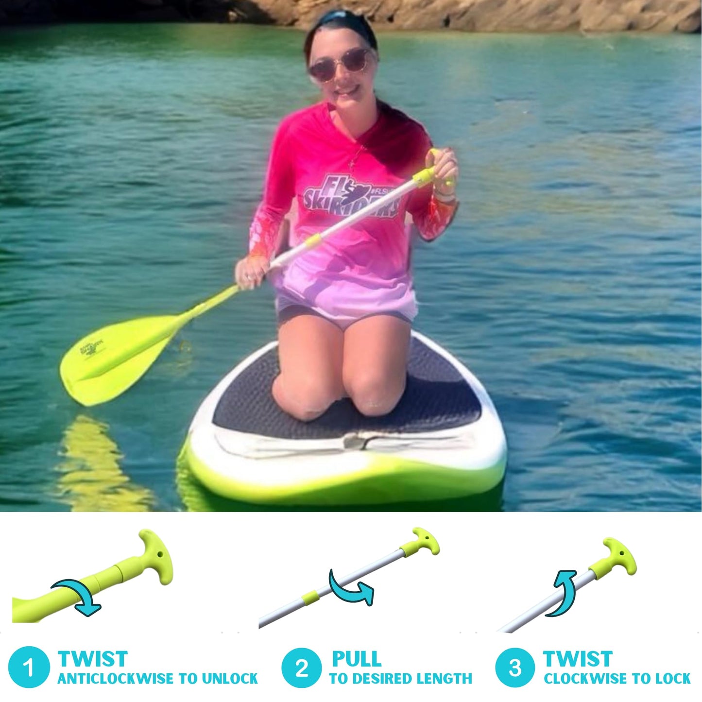SandShark Premium Telescoping Emergency Boat Paddle-Lightweight Boat Paddles-High Impact Molded Nylon, 22''-42'', Twist Lock, Aluminum Shaft-Boat Oars for Outdoor Adventure, Kayak Ore JetSki & Boating