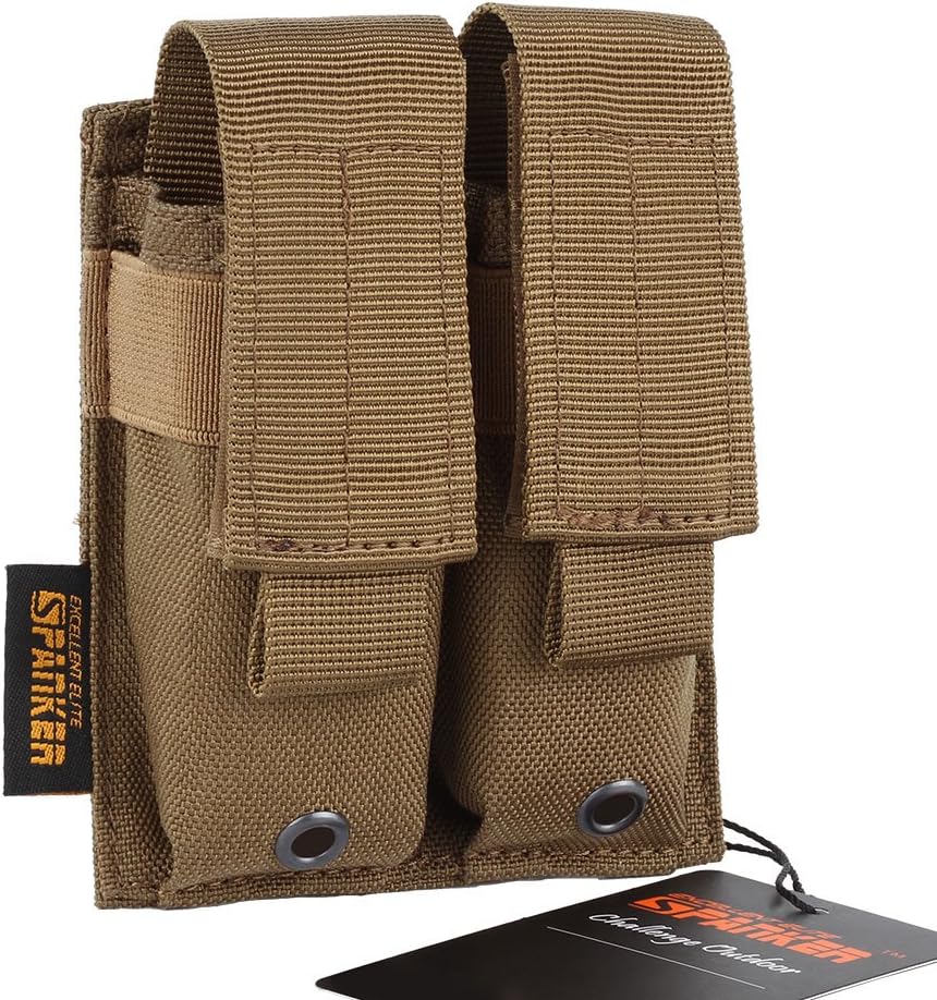EXCELLENT ELITE SPANKER Molle Single/Double Pistol Mag Pouch Tactical Magazine Pouch Tool Organizer Holder